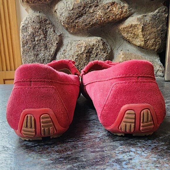 Lands' End Red Suede Loafers Size 8.5B - Picture 7 of 15
